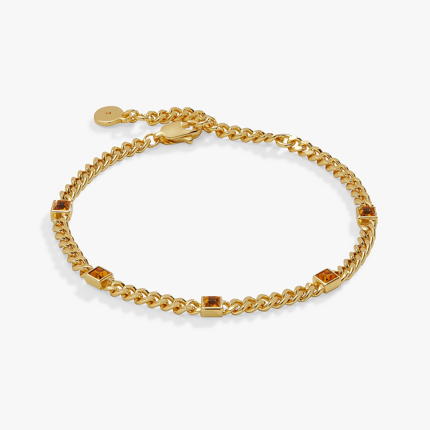 November Birthstone Topaz Curb Chain Bracelet ALEX AND ANI