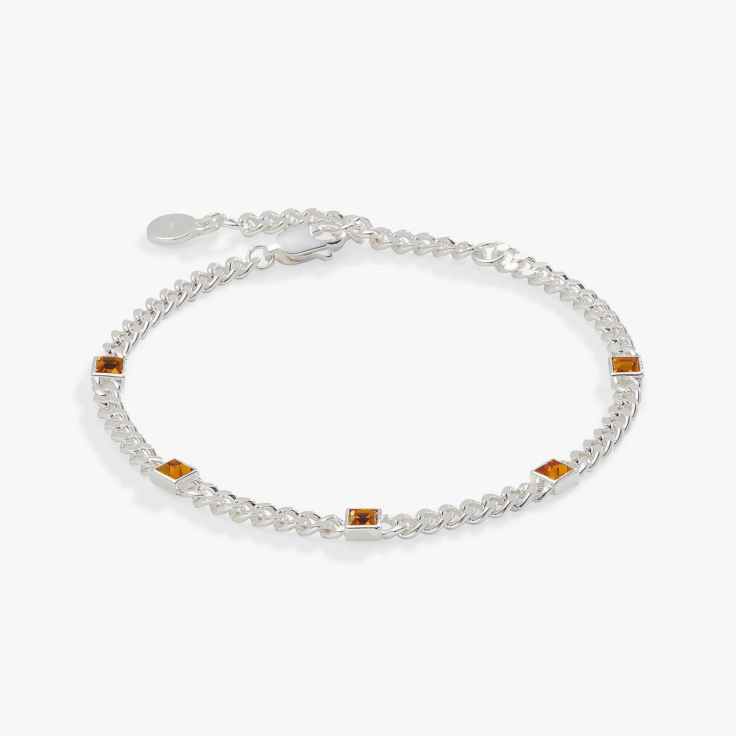 November Birthstone Topaz Curb Chain Bracelet ALEX AND ANI