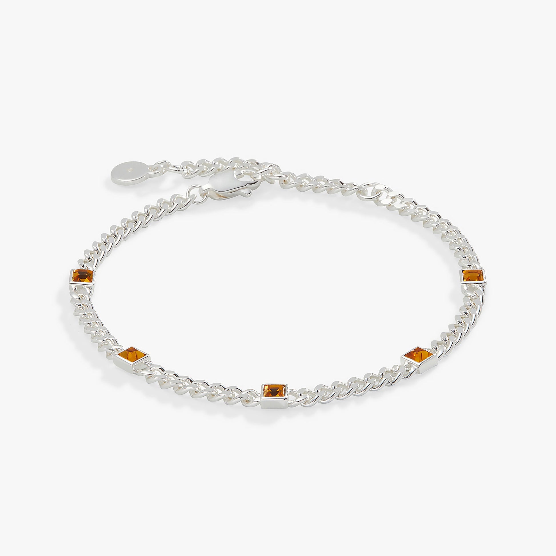November Birthstone Topaz Curb Chain Bracelet ALEX AND ANI