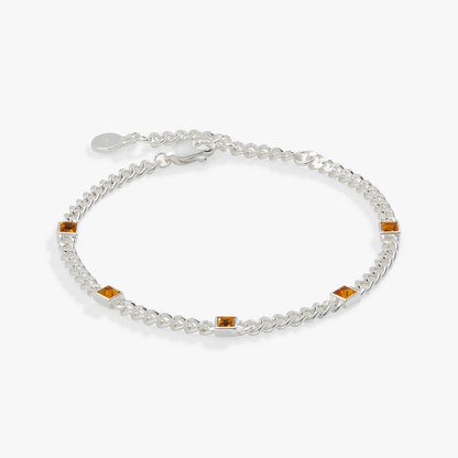 November Birthstone Topaz Curb Chain Bracelet ALEX AND ANI
