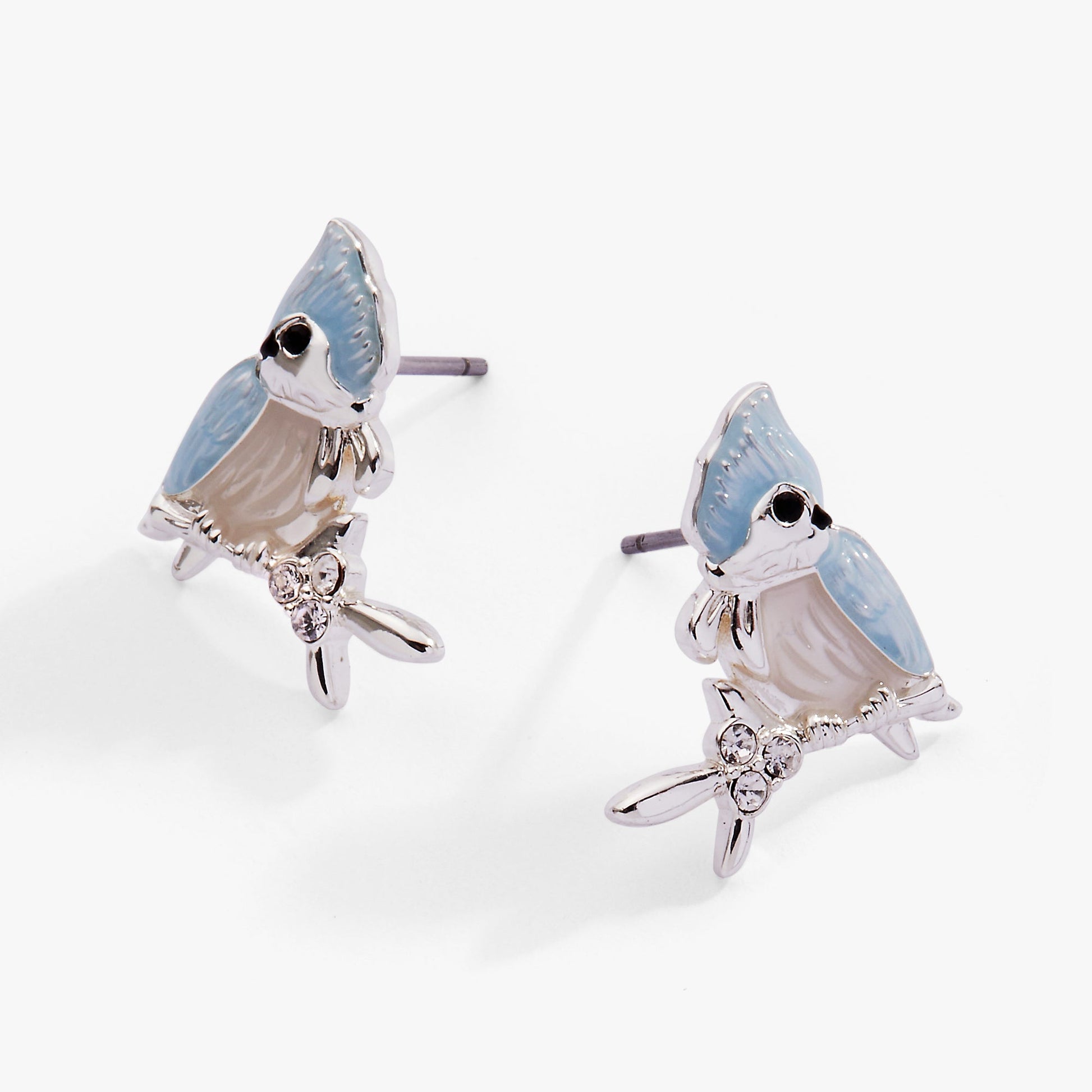 Tufted Titmouse Bird Stud Earrings ALEX AND ANI