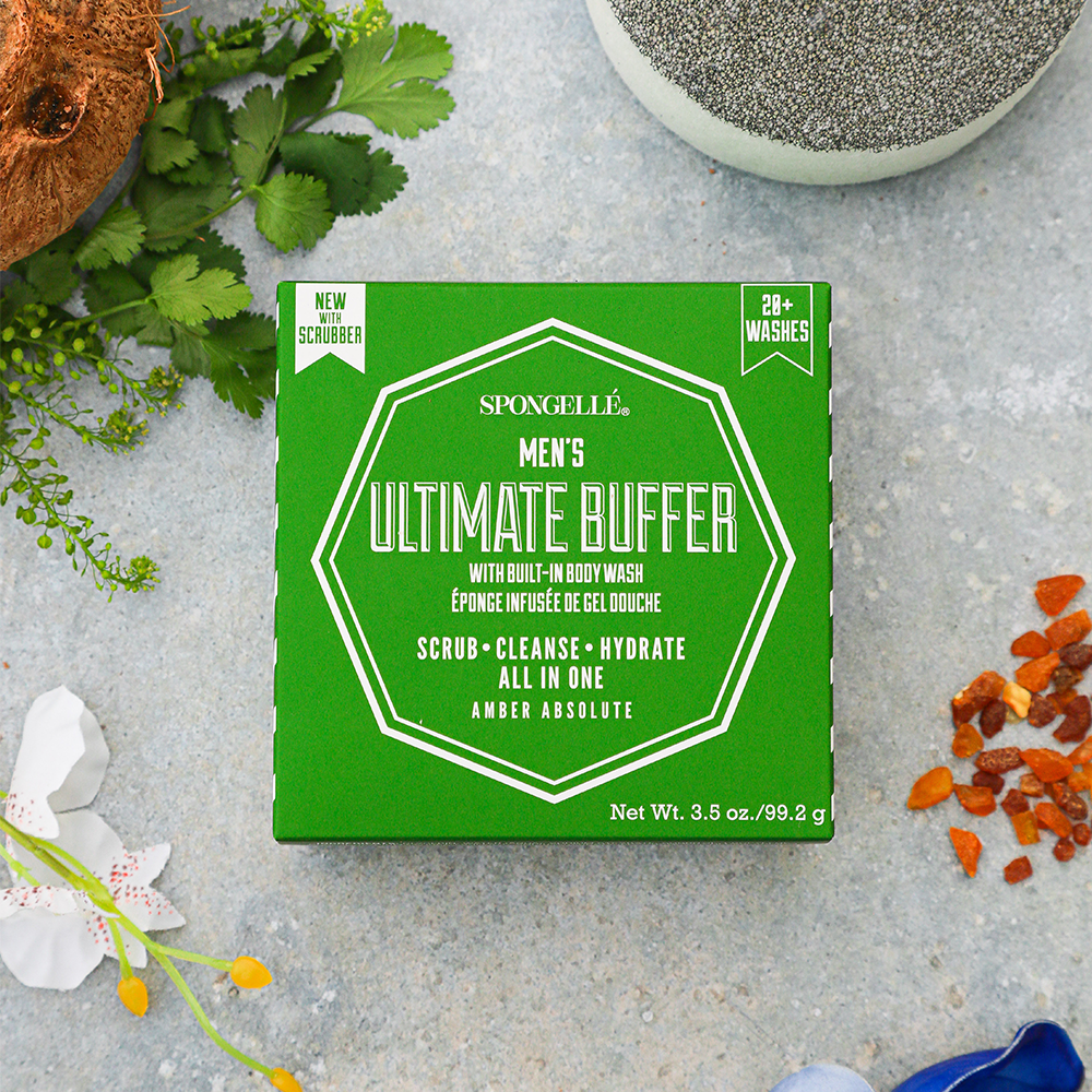 20+ Men's Ultimate Buffer | Black Scrubber Spongellé