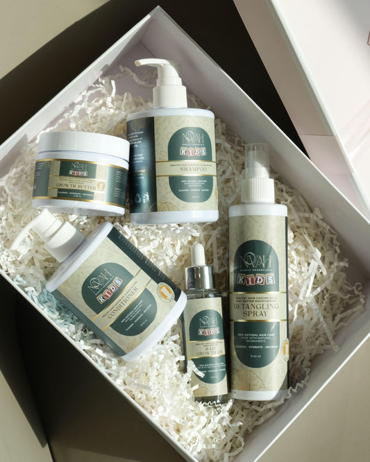 Mini Wash Day Bundle Shampoo Conditioner Detangler Growth Oil Growth Balm Novah Beauty Essentials