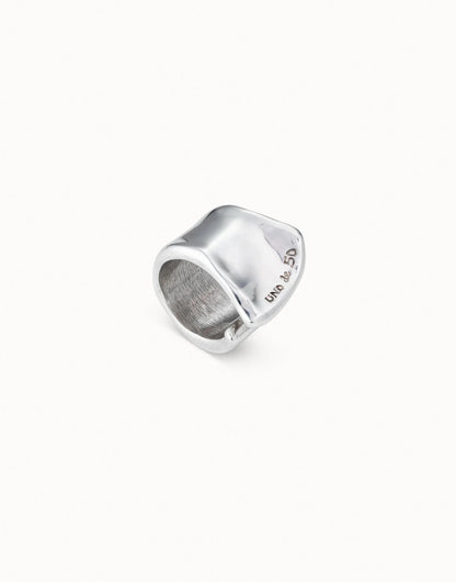 Uno De 50 Large open ring Silver
