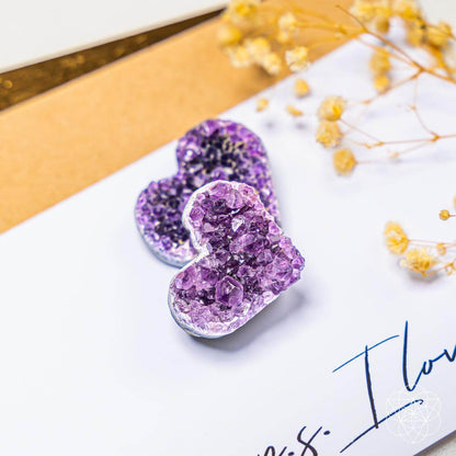 Uruguayan Amethyst Love Heart Cluster - AAA Premium Quality Conscious Items