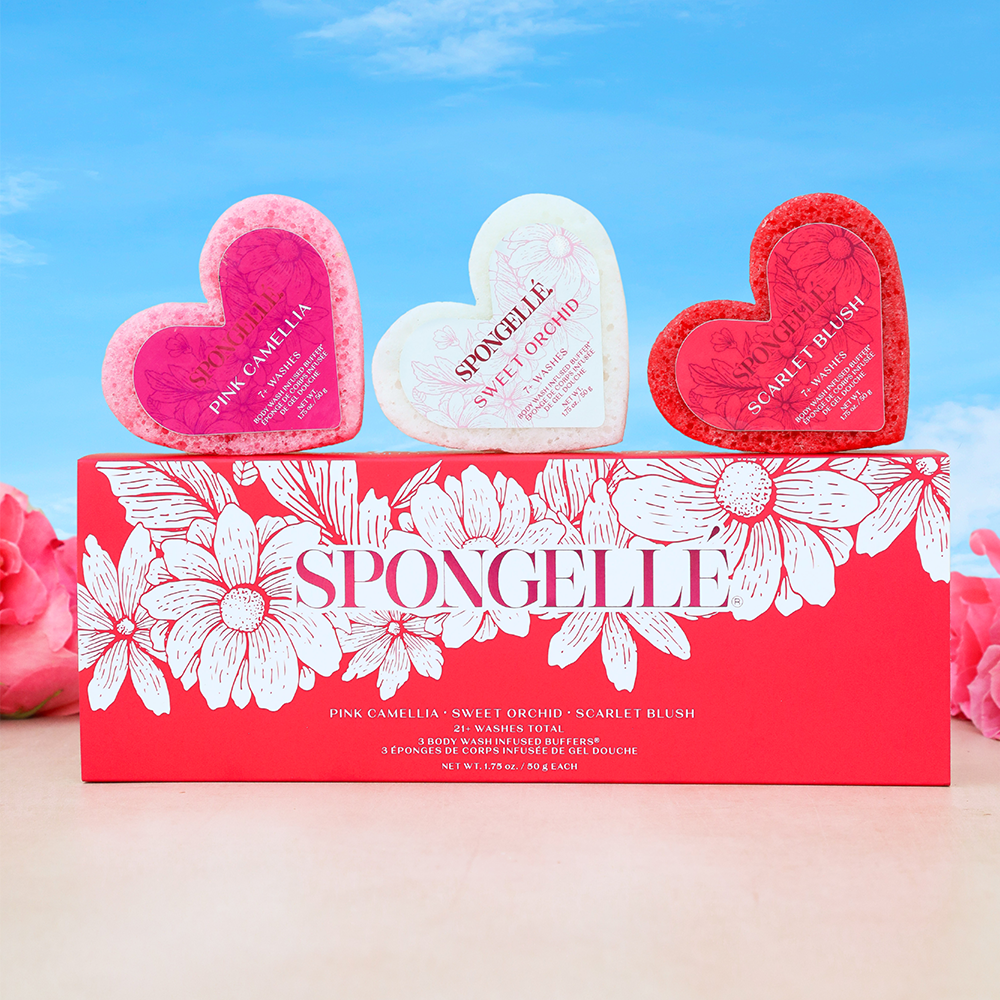 Heart Travel Buffer Trio Gift Set Spongellé
