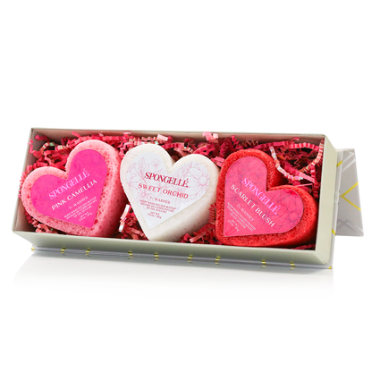 Heart Travel Buffer Trio Gift Set Spongellé