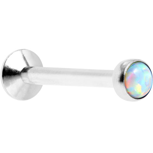 5/16 White Synthetic Opal Internally Threaded Daith Cartilage Tragus BodyCandy