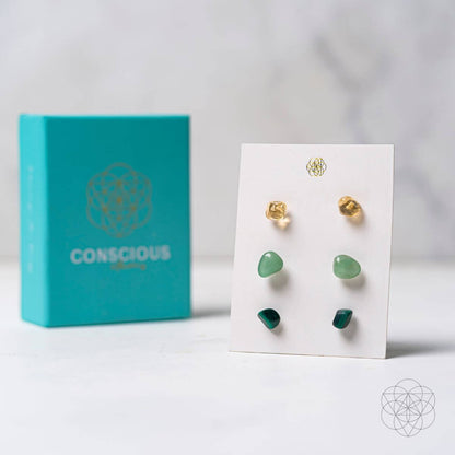 Wealth and Abundance Earring Set Conscious Items