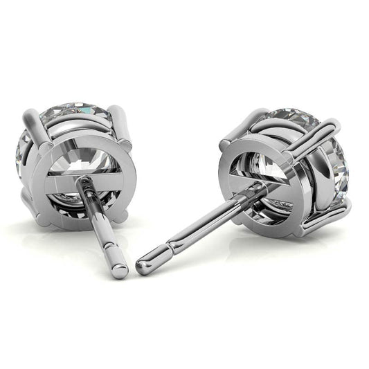 Luxurious 0.50 CTW Lab Grown Diamond Stud Earrings | G-VS Clarity | Sterling Silver | USA Made