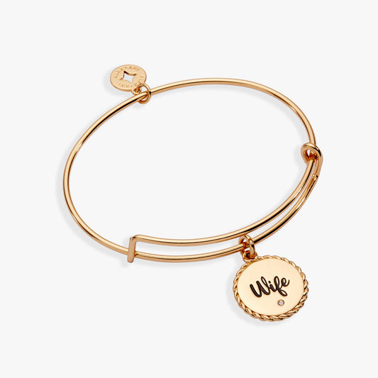 Wife 'True Love Stories Never Have Endings' Charm Bangle ALEX AND ANI