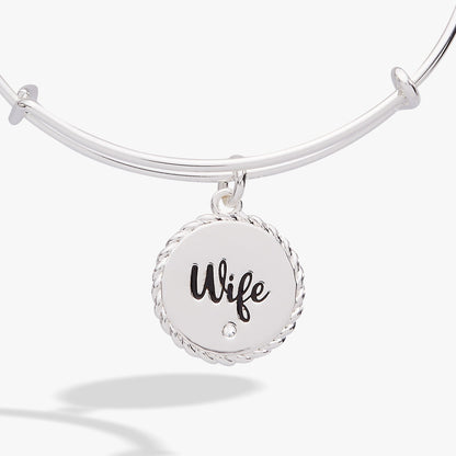 Wife 'True Love Stories Never Have Endings' Charm Bangle ALEX AND ANI
