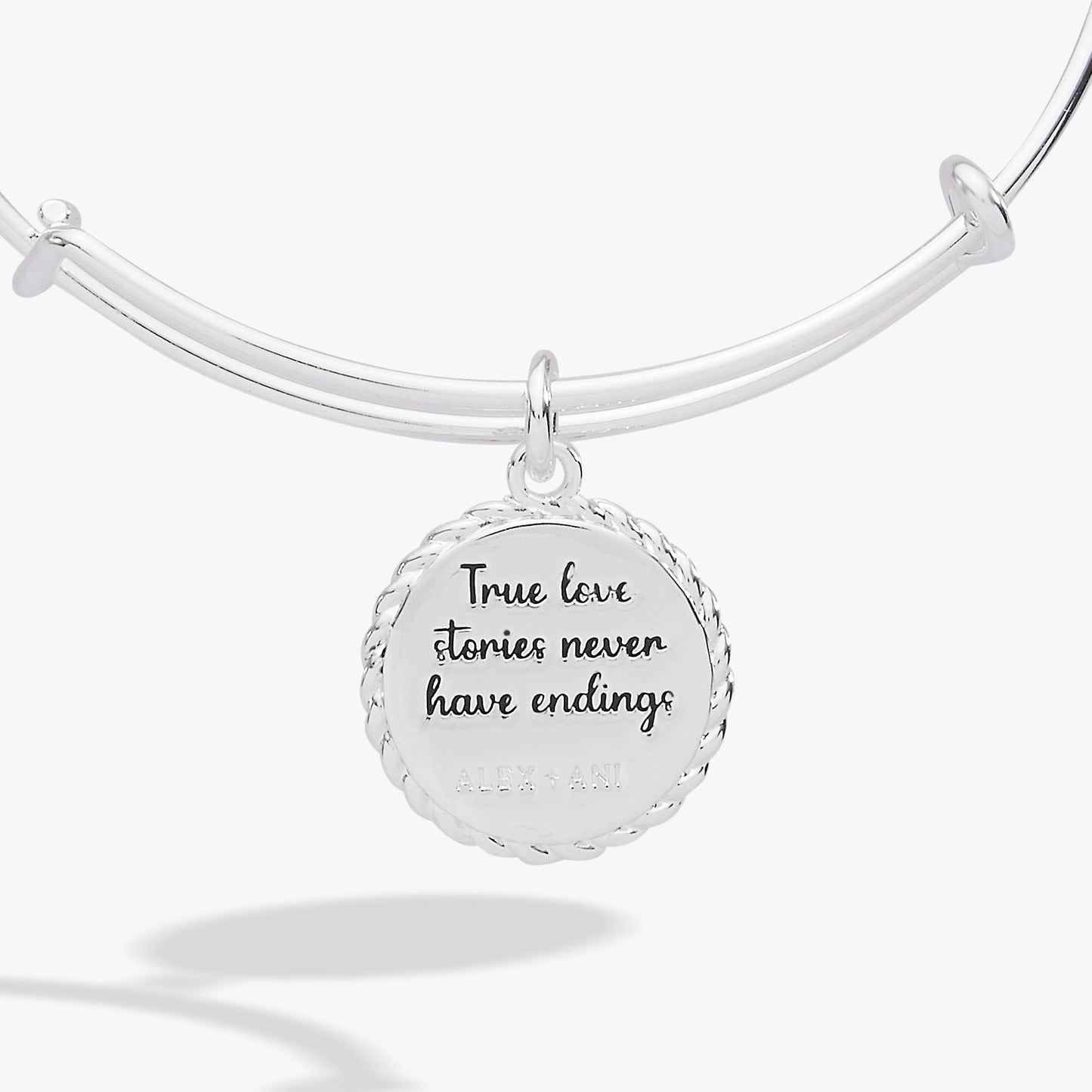 Wife 'True Love Stories Never Have Endings' Charm Bangle ALEX AND ANI