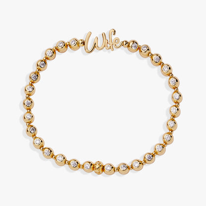 Wife Elongated Crystal Stretch Bracelet ALEX AND ANI