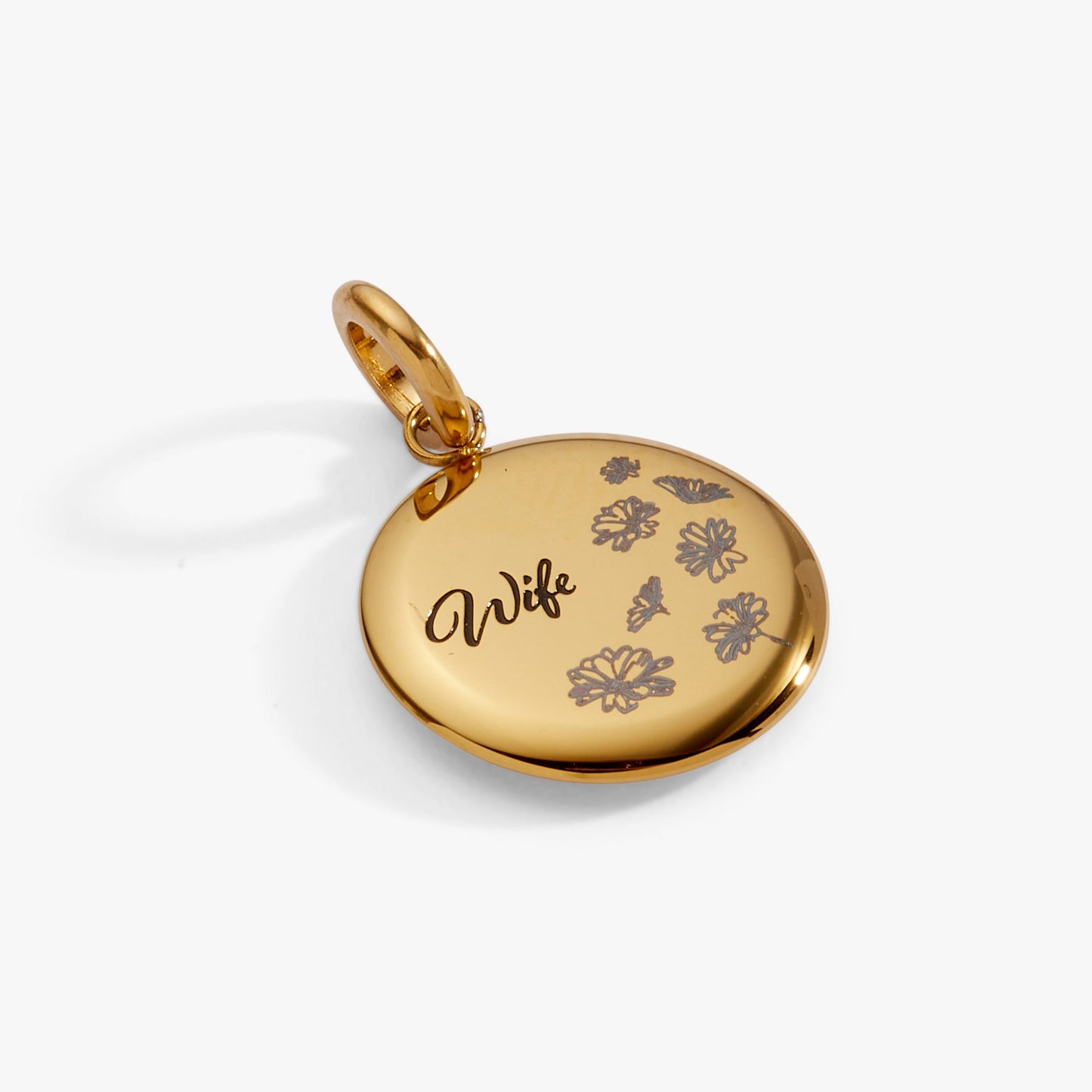 Wife Flower Disc Charm ALEX AND ANI