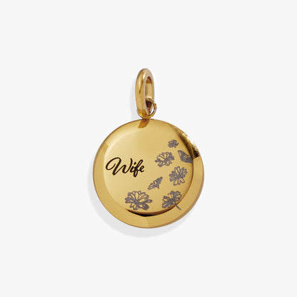Wife Flower Disc Charm ALEX AND ANI