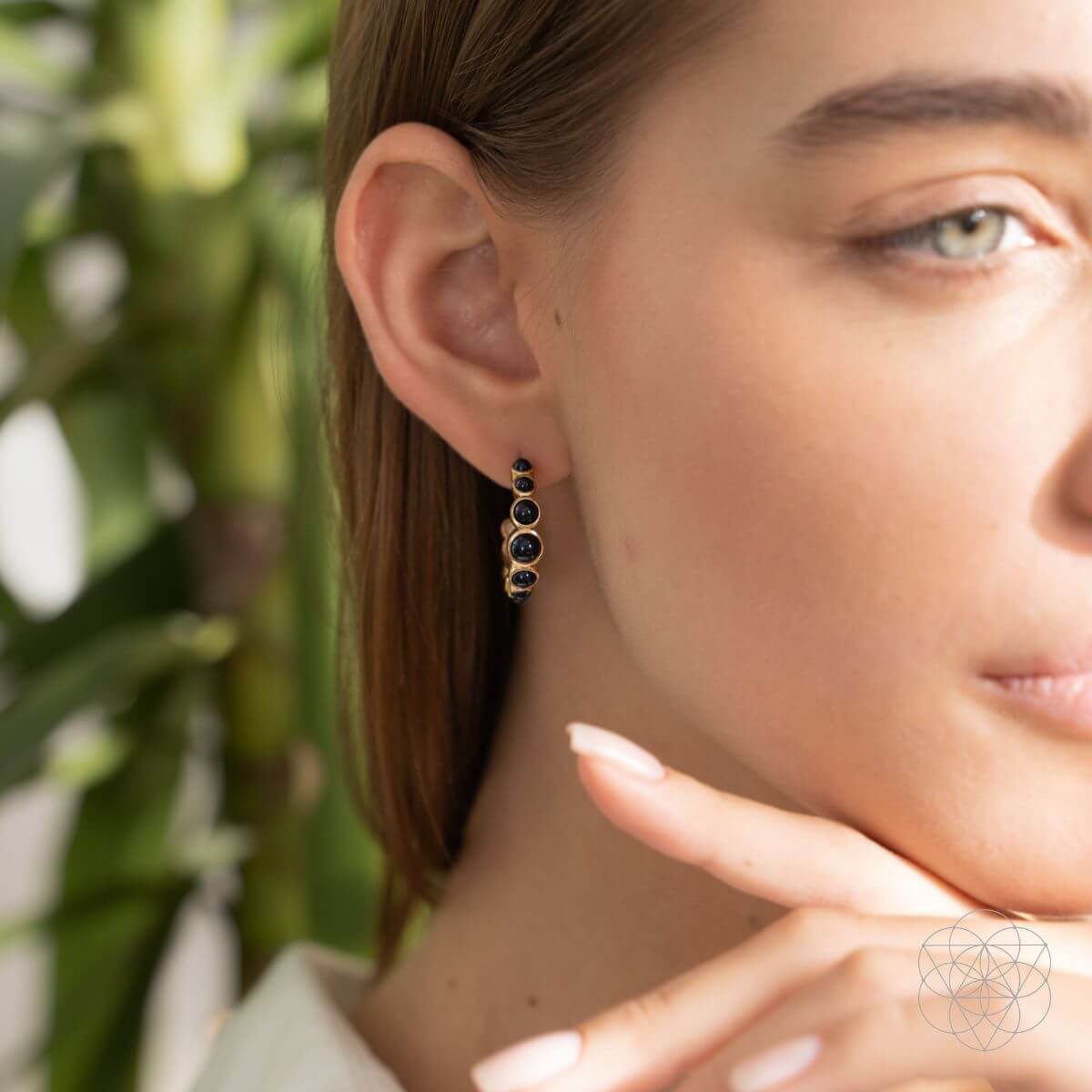 Wisdom & Willpower - Onyx Earrings of Resilience Conscious Items