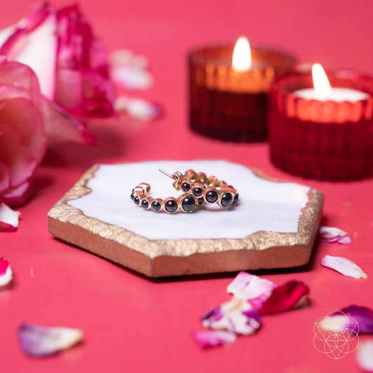 Wisdom & Willpower - Onyx Earrings of Resilience Conscious Items